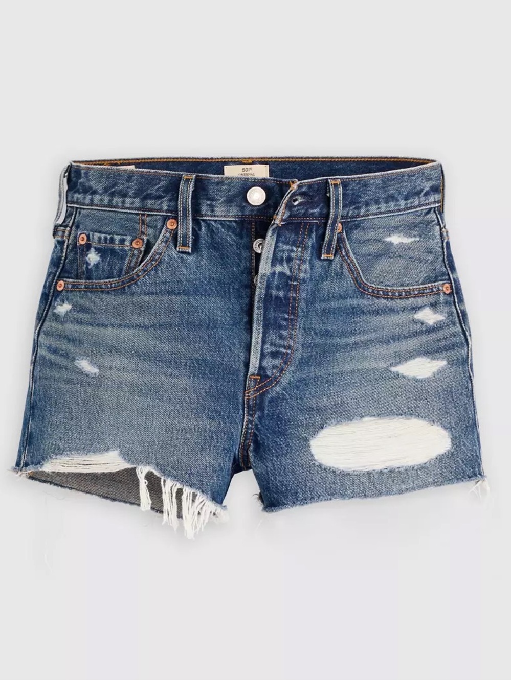 NWT - Levi's Washed Blue Distressed Jean Shorts